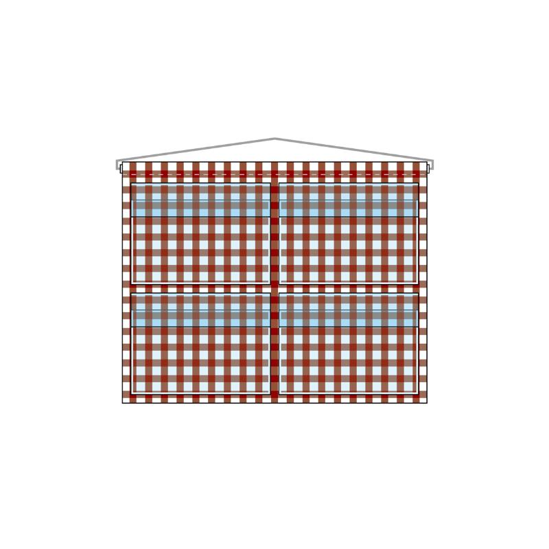 【1枚】[P] ウォールポケット チェック茶 2列2段 43794 P・O・Pプロダクツ 00751905 プロステ