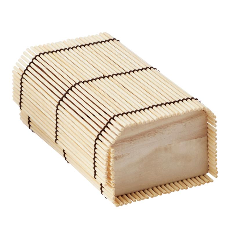 【100個】竹皮容器 06760 涼風スダレ容器 ハーフ 神堂 00758708