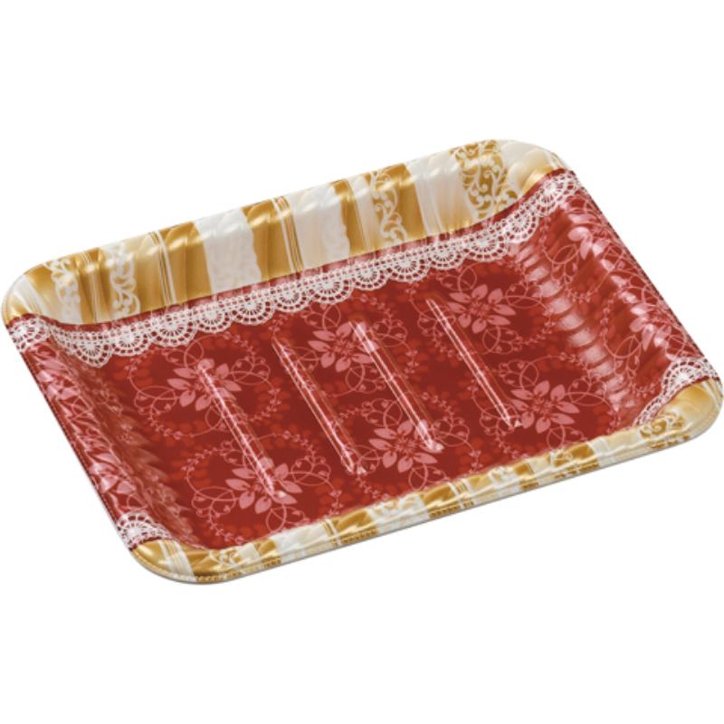 【600枚】オードブル容器 MFPティアラ角皿22-17本体リラD赤 エフピコ 00625760