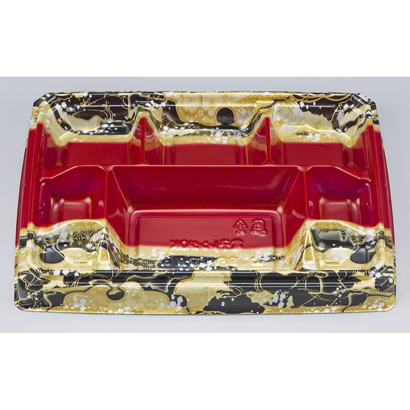 【600枚】弁当容器 BFハカマ膳8-1 国風赤 本体(N) シーピー化成 00670261