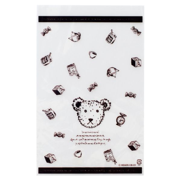 【1点】袋 ベアクリアOPPギフトバッグ-1(50枚) ヘッズ 00144620