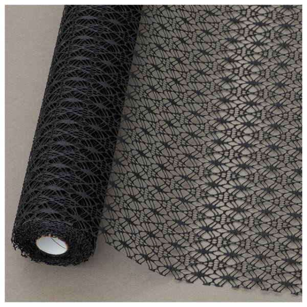 【1点】リボン ファブリックレースロール-2 ブラック(1巻) ヘッズ 00194084