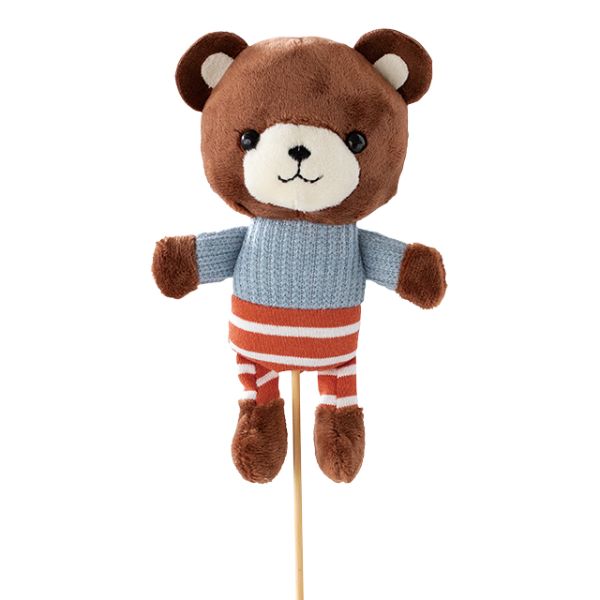 【1点】贈答用飾り ラブリーマスコットフラワーピック-8 クマボーダー(5本) ヘッズ 00196846