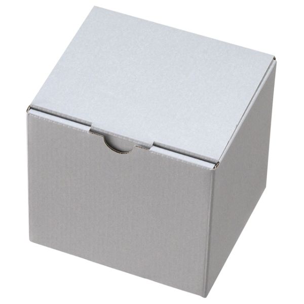【1点】ギフト箱 無地シルバーグレーギフトボックス-5(10枚) ヘッズ 00268977