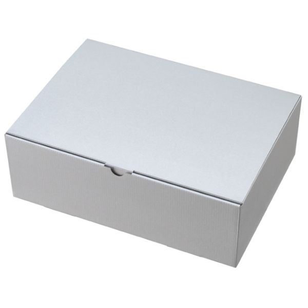 【1点】ギフト箱 無地シルバーグレーギフトボックス-L1(10枚) ヘッズ 00268979