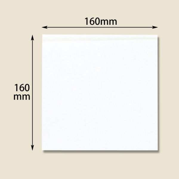 【100点】バーガー袋 16 白無地バラ出荷 HEIKO(シモジマ) 00293860