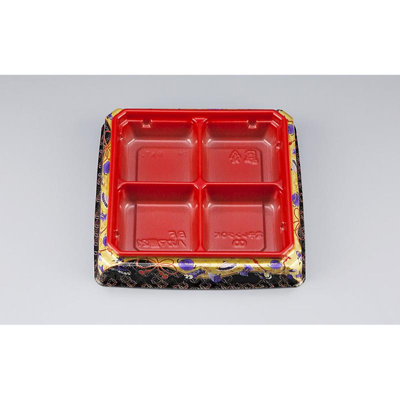 【600点】弁当容器 BFハカマ膳21 こづち赤 本体(N) シーピー化成 00297380