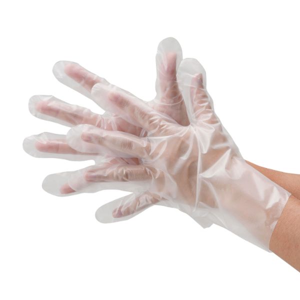 【60点】ポリ手袋 2014 ポリエチレン手袋 フィットタイプ外エンボス クリア S 100枚入 川西工業 00313805