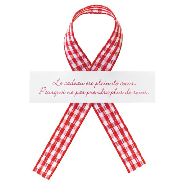 【1点】チェックリボン付ギフトシール-1(30枚) ヘッズ 00393334