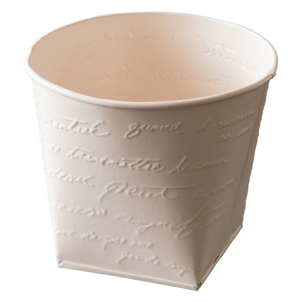 【1点】フラワー什器 NFブリキポット-3 クリーム(6個) ヘッズ 00449211