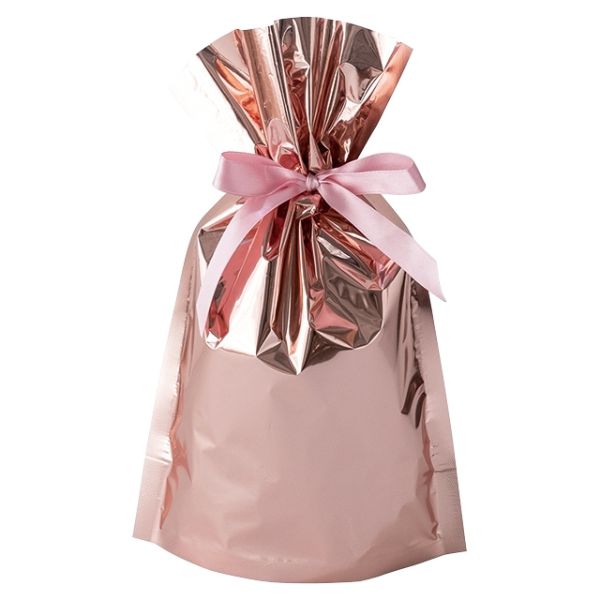 【1点】袋 アルミ蒸着リボン付バッグ-XS ピンク(20枚) ヘッズ 00449966
