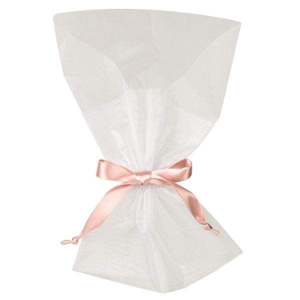 【1点】袋 オーガンジーチュチュブーケバッグ-S ホワイト(10枚) ヘッズ 00450949