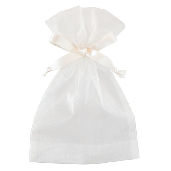 【1点】袋 オーガンジーバッグ アイボリー-M(10枚) ヘッズ 00450952