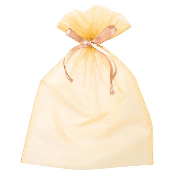 【1点】袋 オーガンジーバッグ シャンパンゴールド-LL(10枚) ヘッズ 00450994