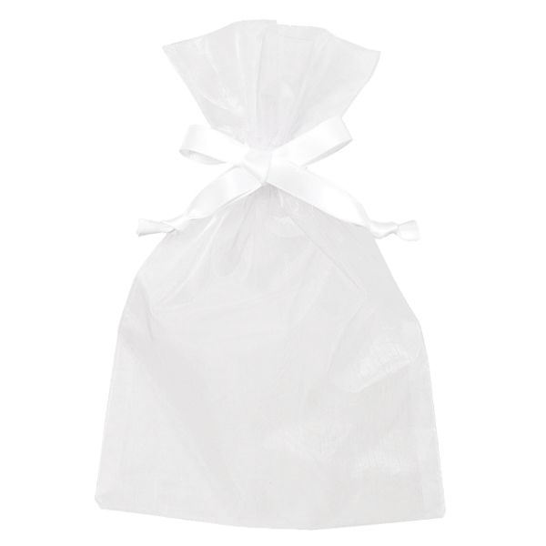 【1点】袋 オーガンジーバッグ ホワイト-M(10枚) ヘッズ 00451030