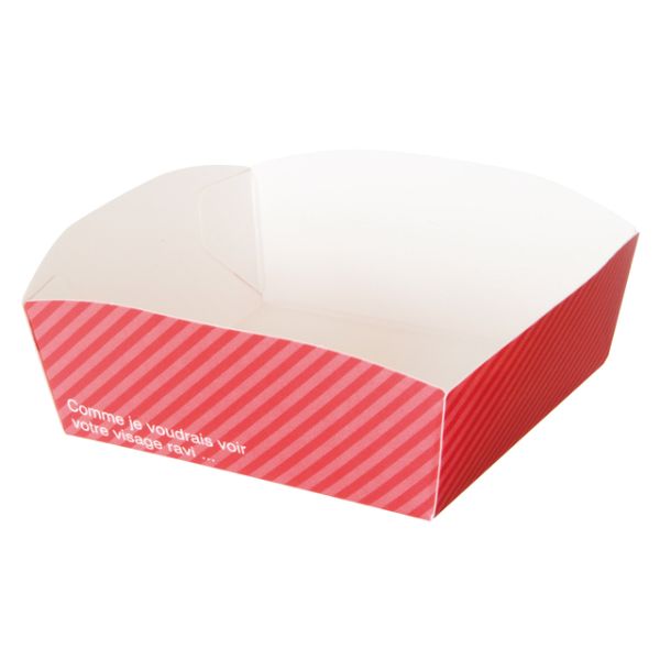 【1点】ケーキトレー カフェオレケーキトレイ レッド(100枚) ヘッズ 00451585