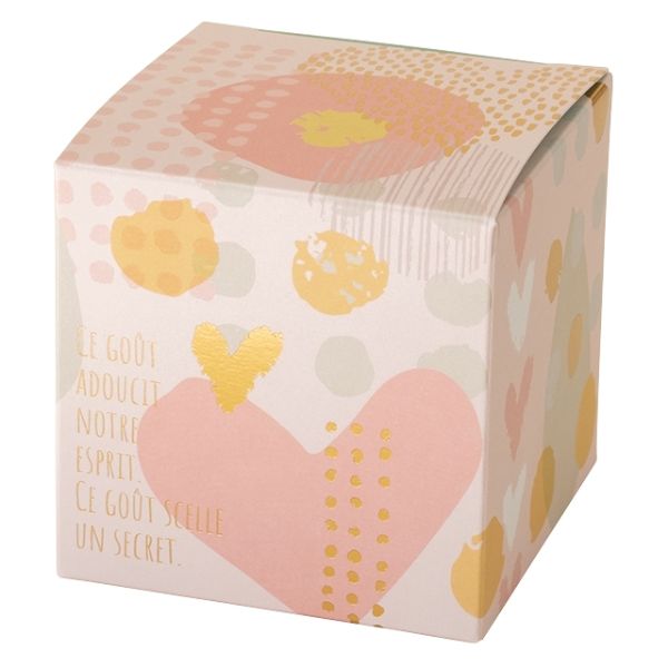 【1点】ギフト箱 キューブボックス ピンクハート(20枚) ヘッズ 00452074