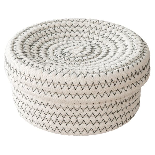 【1点】ギフト箱 コットンロープフタ付丸底バスケット-S(6個) ヘッズ 00452330