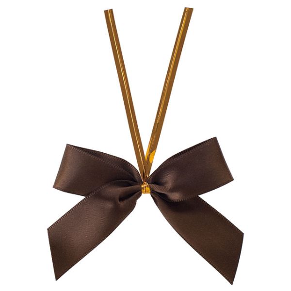 【1点】サテンリボンワイヤータイブラウン-2(50個) ヘッズ 00452793