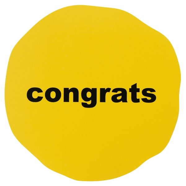 【1点】ネオンイエローギフトシール-1 congrats(100枚) ヘッズ 00454218