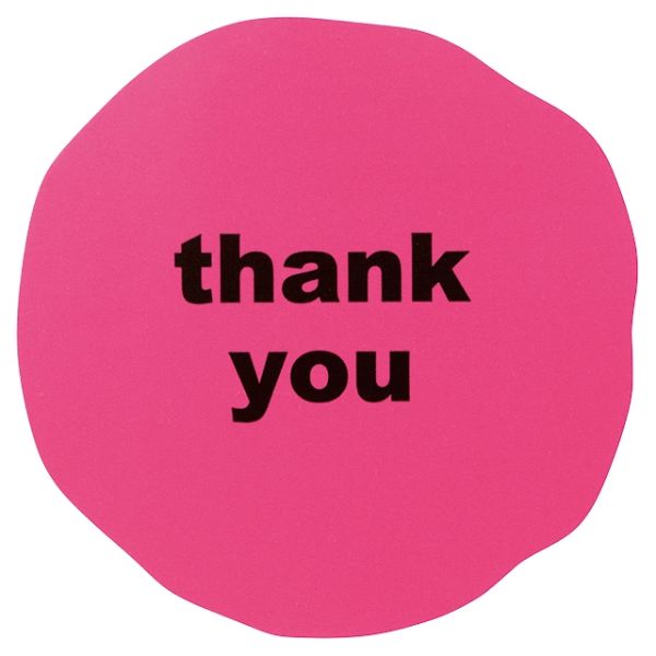 【1点】ネオンピンクギフトシール-1 thankyou(100枚) ヘッズ 00454222