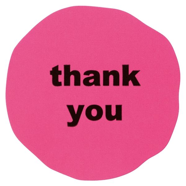 【1点】ネオンピンクギフトシール-2 thankyou(100枚) ヘッズ 00454223