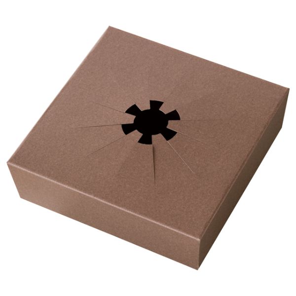 【1点】フラワークリアBOXスタンド-ブラウンL(10枚) ヘッズ 00455707