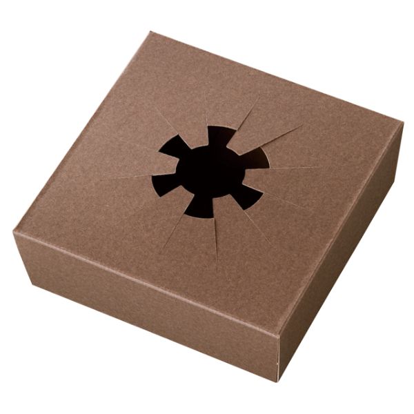 【1点】フラワークリアBOXスタンド-ブラウンS(10枚) ヘッズ 00455723