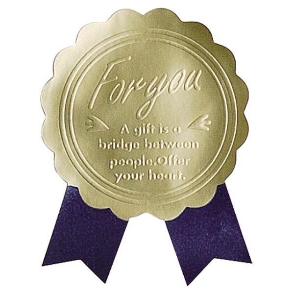 【1点】贈答用飾り ブルーチェックフラットシール-1(100枚) ヘッズ 00455905