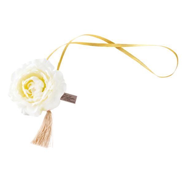 【1点】贈答用飾り フルリールコサージュホワイトゴムタッグ-1(5個) ヘッズ 00456068