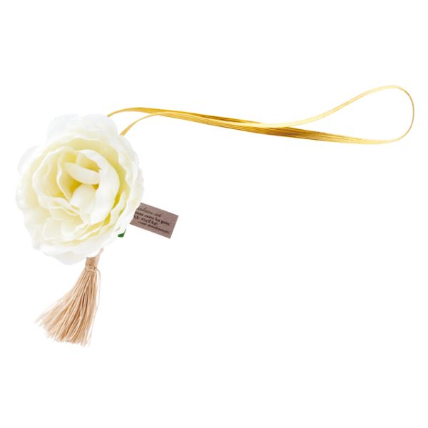 【1点】贈答用飾り フルリールコサージュホワイトゴムタッグ-2(5個) ヘッズ 00456069