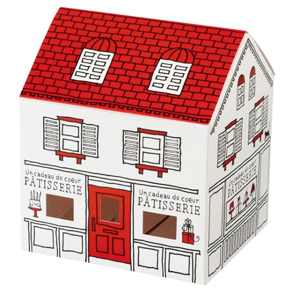 【1点】ギフト箱 フレンチハウスギフトBOX レッド-S(20枚) ヘッズ 00456278