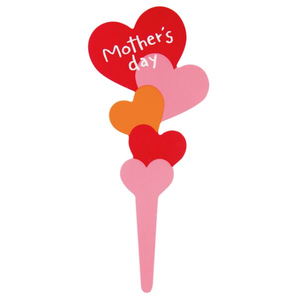 【1点】贈答用飾り マザーズデイフラワーPPピック-9 ハート(30枚) ヘッズ 00457098