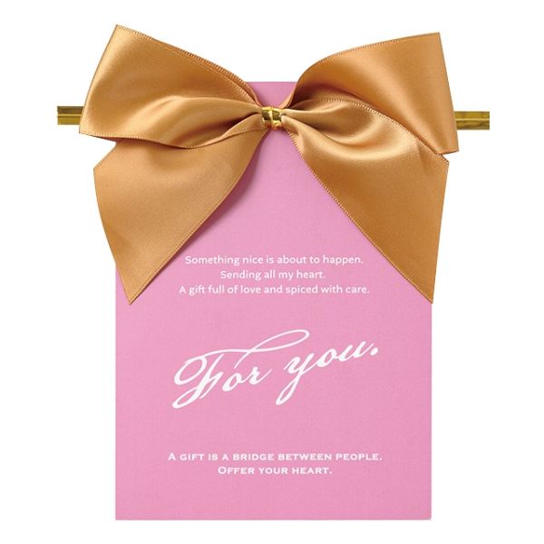 ボリュームのあるゴールドのリボンと、シンプルな英文デザインのピンクのタグがワンポイントのワイヤータイです。横12×縦15センチと大きいギフトに使用しても存在感のあるビッグサイズ。ワイヤータイ仕様なので誰でも簡単にギフトラッピングが完成します...