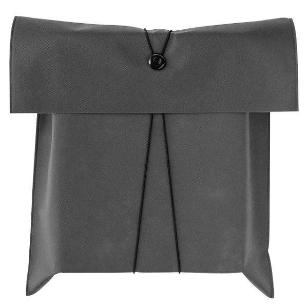 【1点】袋 不織布パーツ付ギフトバッグ-M チャコール(10枚) ヘッズ 00459796