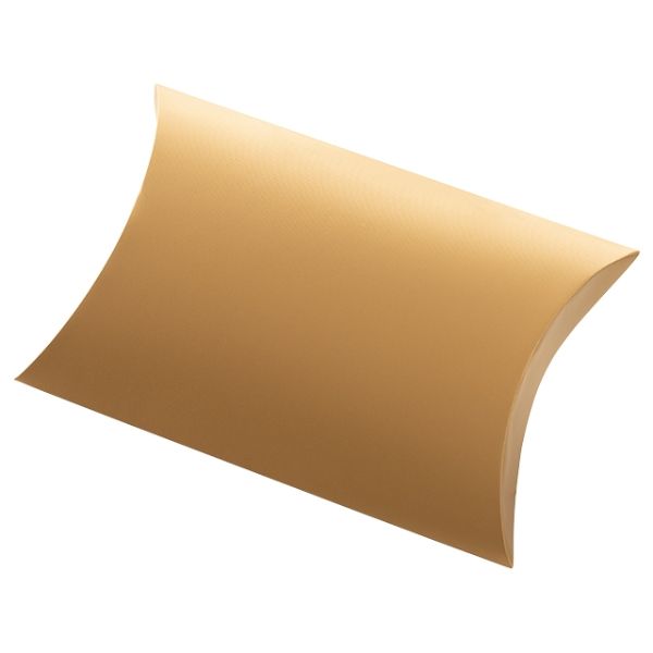 【1点】ギフト箱 無地ピローボックス-3 マットゴールド(10枚) ヘッズ 00461091