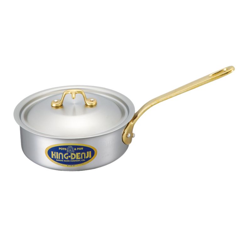 【1点】キングデンジ 浅型片手鍋 18cm(1.6L) 中尾アルミ製作所 00473375