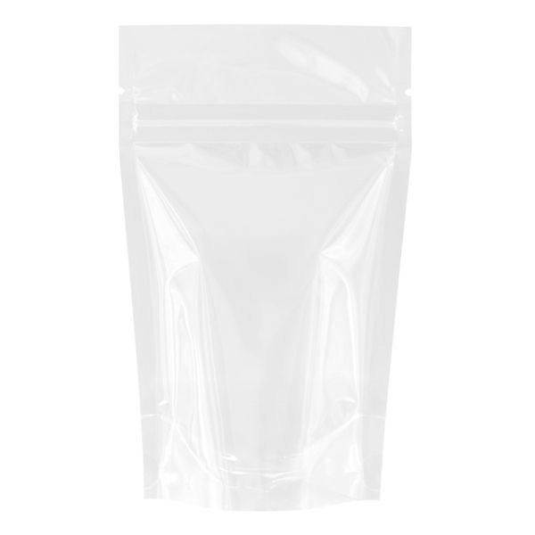 【1点】無地ジップスタンドバッグ-4(100枚) ヘッズ 00605748