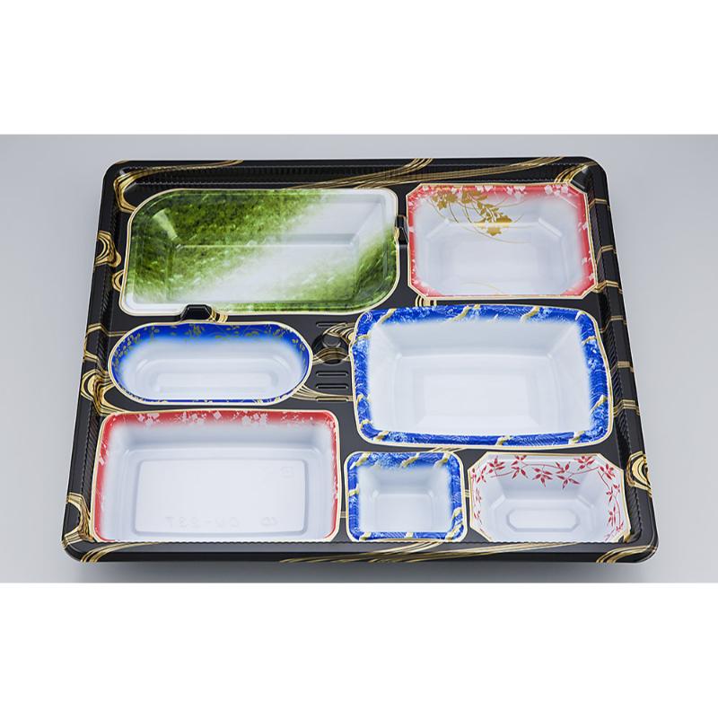 【180点】仕出し弁当容器 CU-237 曲水 本体(N) シーピー化成 00635517