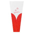 【1点】チョウチョOPPギフトバッグ-1 レッド(50枚) ヘッズ 00646404