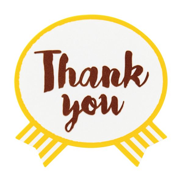 【1点】気持ちシールリボン-4 Thankyou(100枚) ヘッズ 00669038