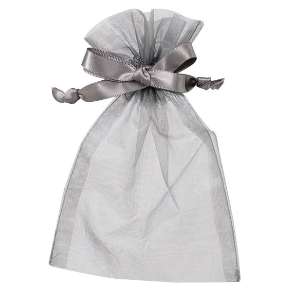 【1点】袋 オーガンジーバッグ グレー-S(10枚) ヘッズ 00694246