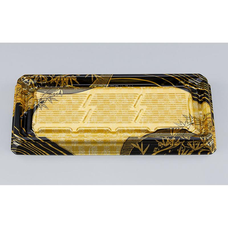 【800点】寿司容器 UFハカマ板段3 上弦黒 本体 シーピー化成 00697934