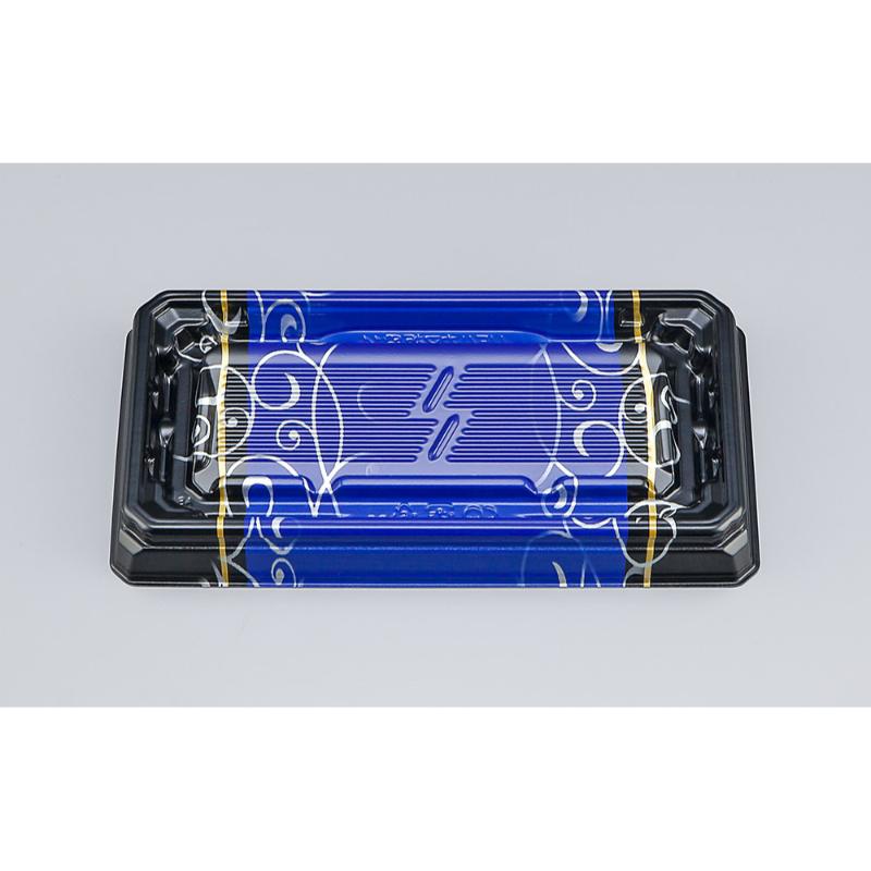 【1000点】寿司容器 UFハカマ板段14 みつる青 本体 シーピー化成 00697942