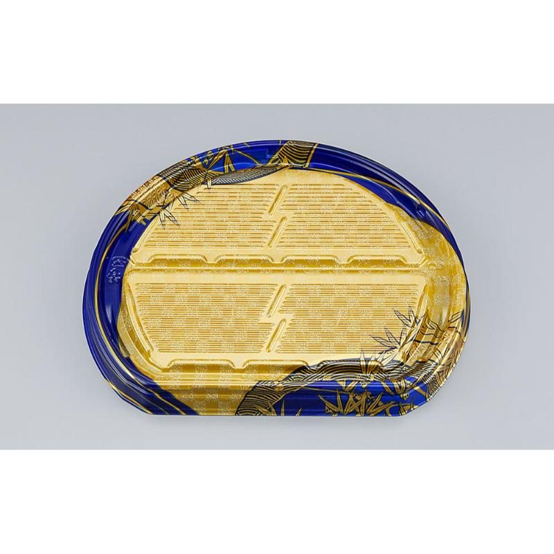 ★最大ポイント10倍★【400点】寿司容器 UFハカマ板半月段4 上弦紺 本体 シーピー化成 00697965