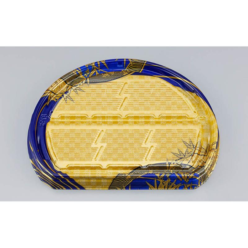 ★最大ポイント10倍★【400点】寿司容器 UFハカマ板半月段5 上弦紺 本体 シーピー化成 00697970