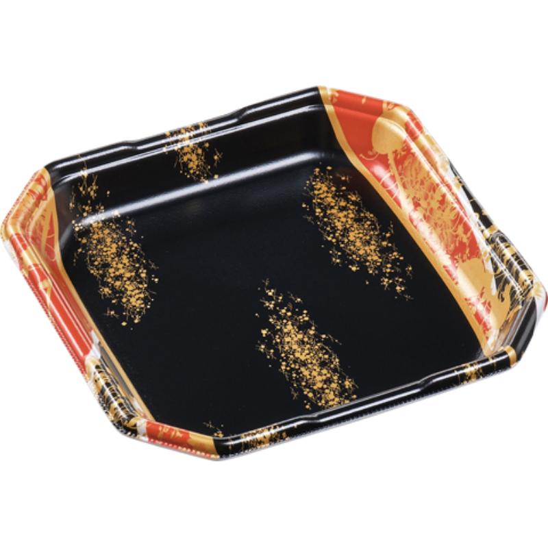 【600点】発泡トレー しゃぶしゃぶ2人浅LS 流華赤 エフピコ 00698409