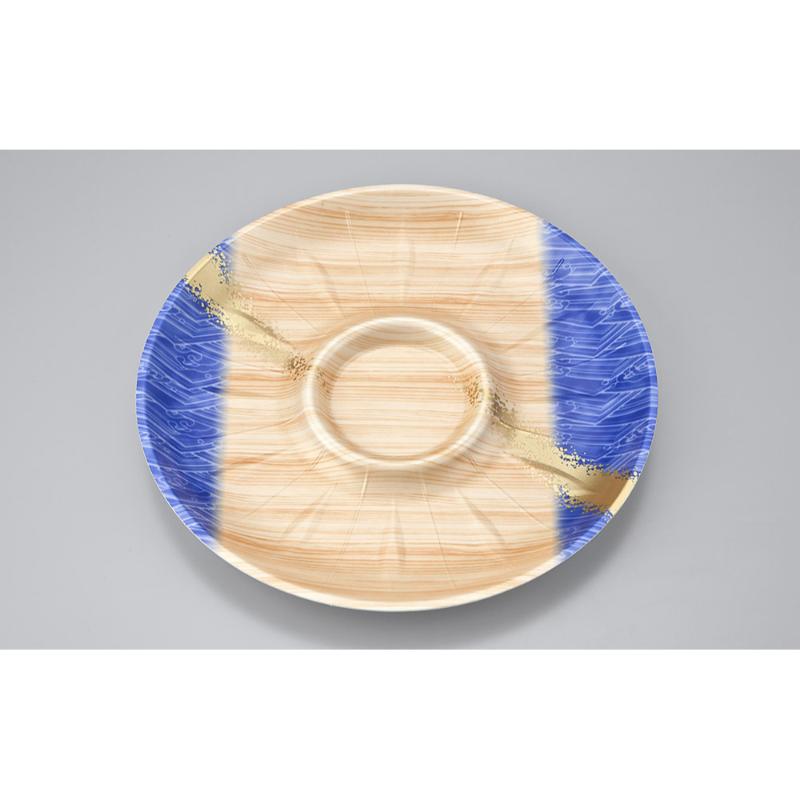 【400点】発泡トレー SF丸皿255 浜唄青 シーピー化成 00698464