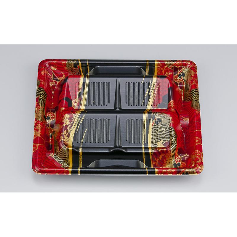 【900点】寿司容器 SF冴盛段19-17 赤 本体 シーピー化成 00736408