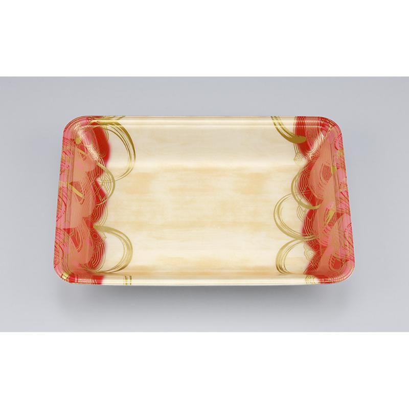 【900点】発泡トレー 新LQ18-33 波瓦赤 シーピー化成 00741113